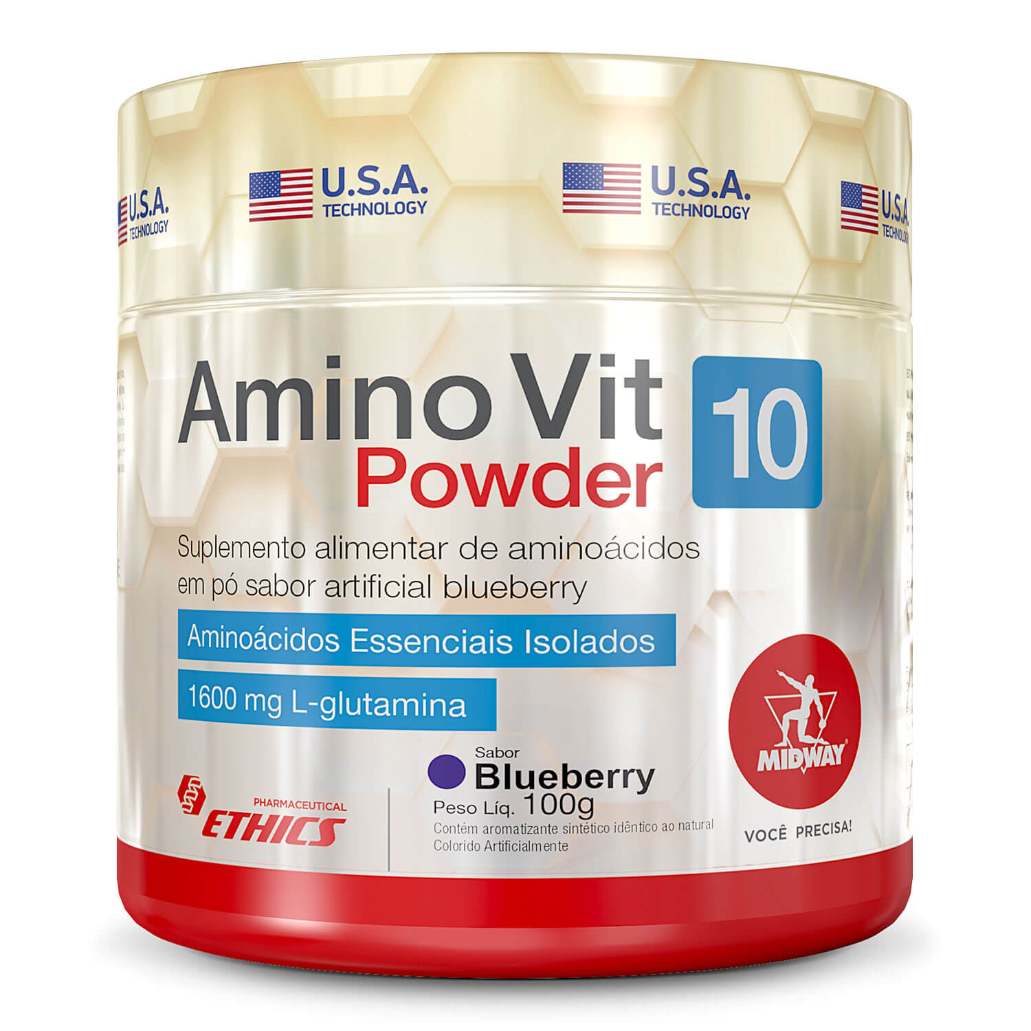 Amino Vit 10 Powder 100 g  Blueberry