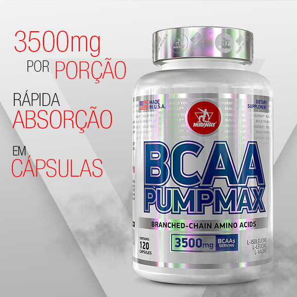 BCAA Pumpmax 120 cápsulas  Sem sabor