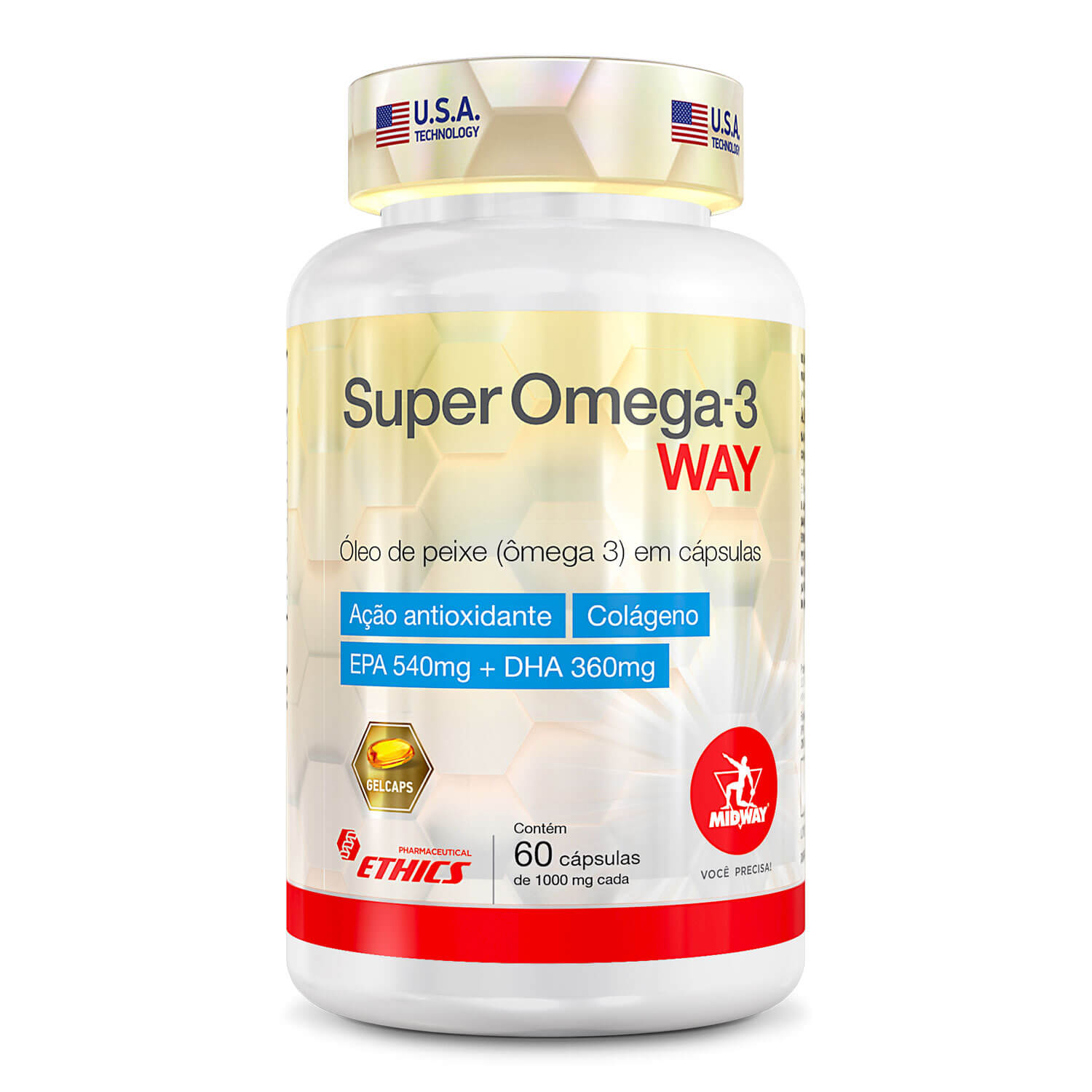 Super Omega 3 Way 60 cápsulas  Sem sabor