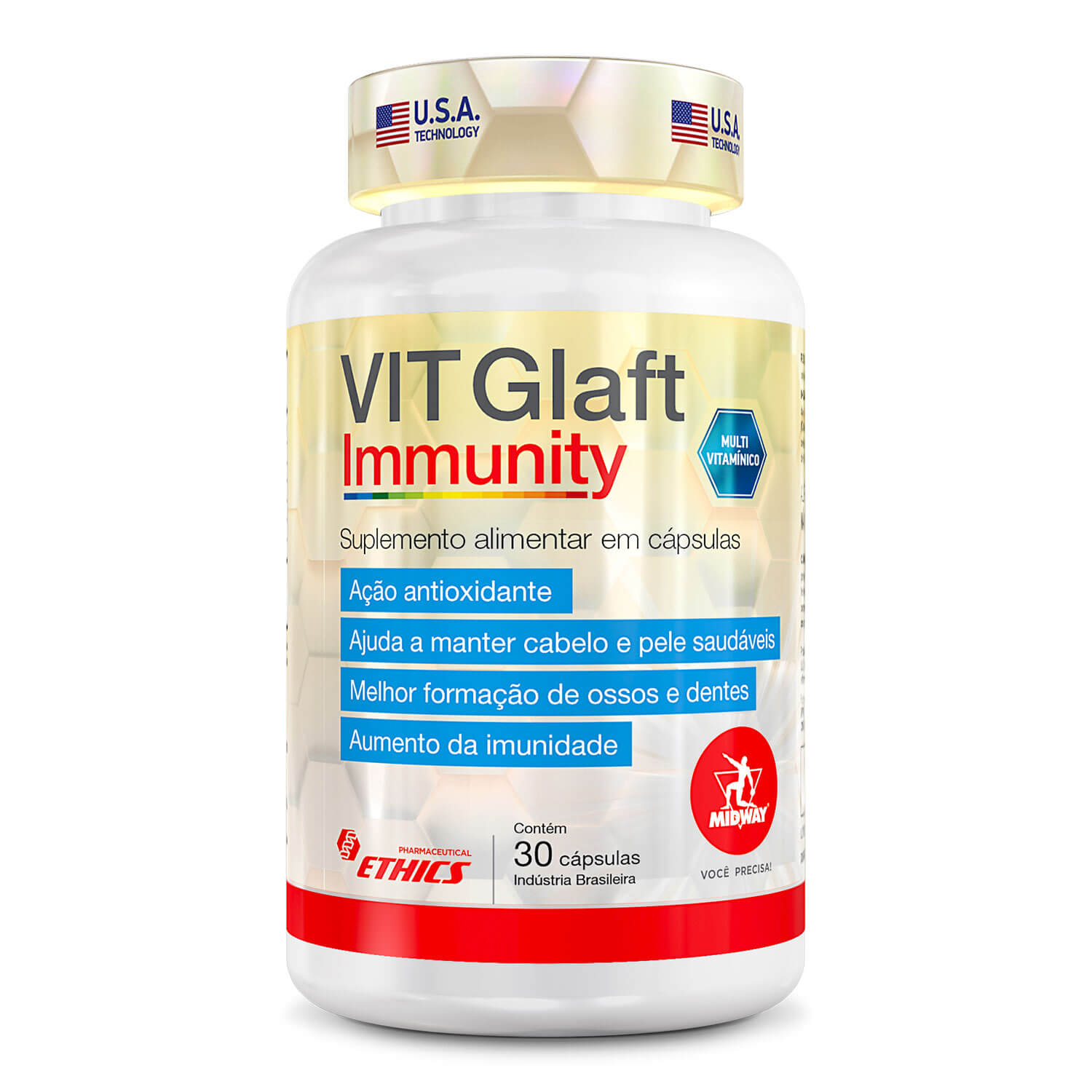 Vit Glaft Immunity 30 cápsulas  Sem sabor