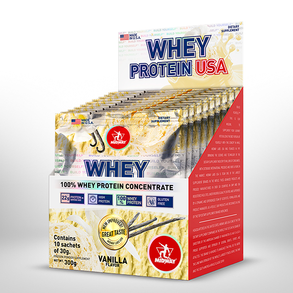 Whey Protein USA Display 10 x 30g  Baunilha