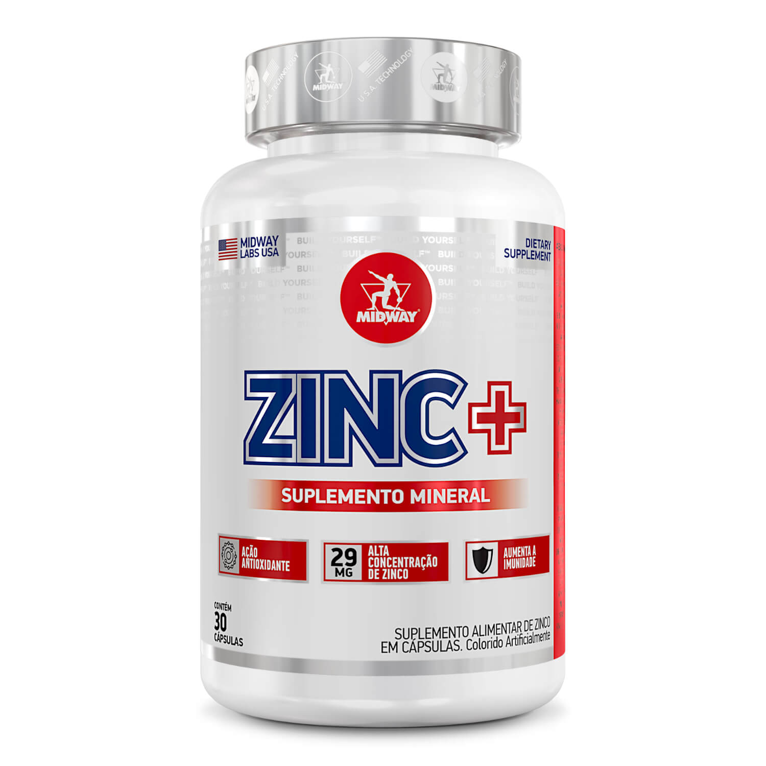 Zinc+ 30 cápsulas  Sem sabor